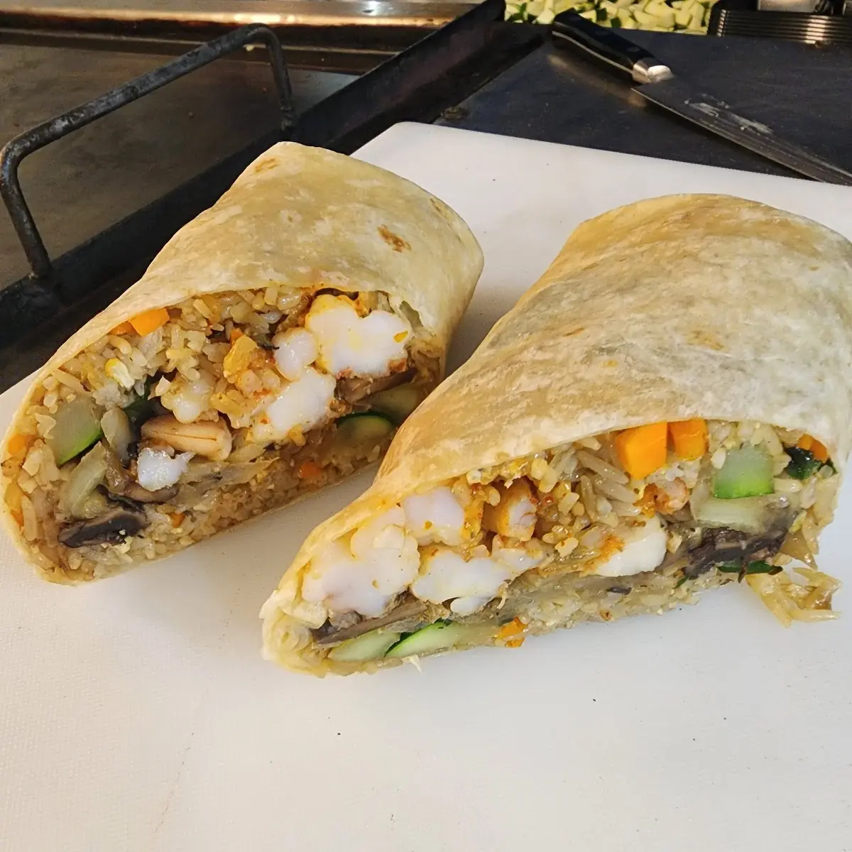 Shrimp Burrito with Spicy Mayo