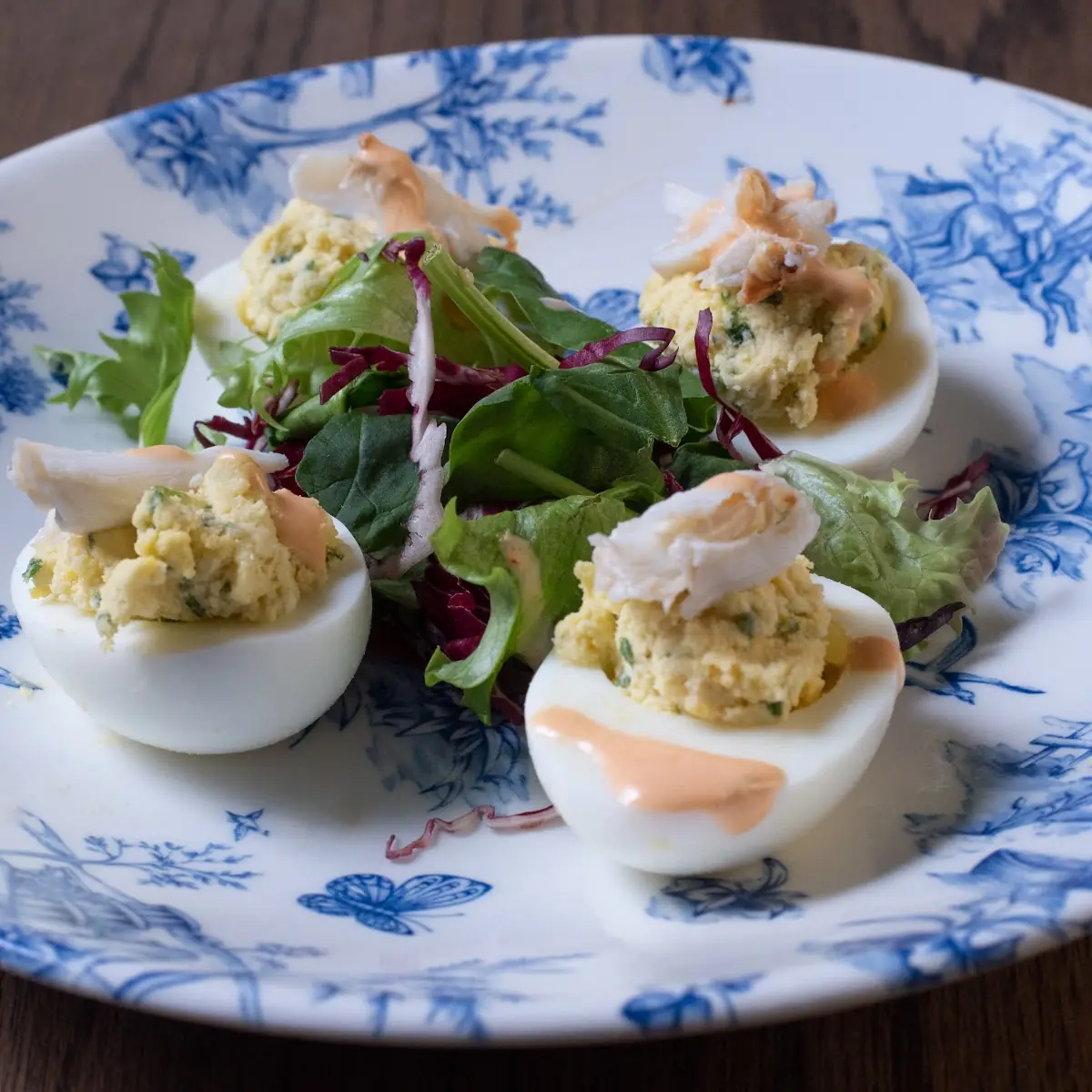 Caviar & Crab Deviled Eggs