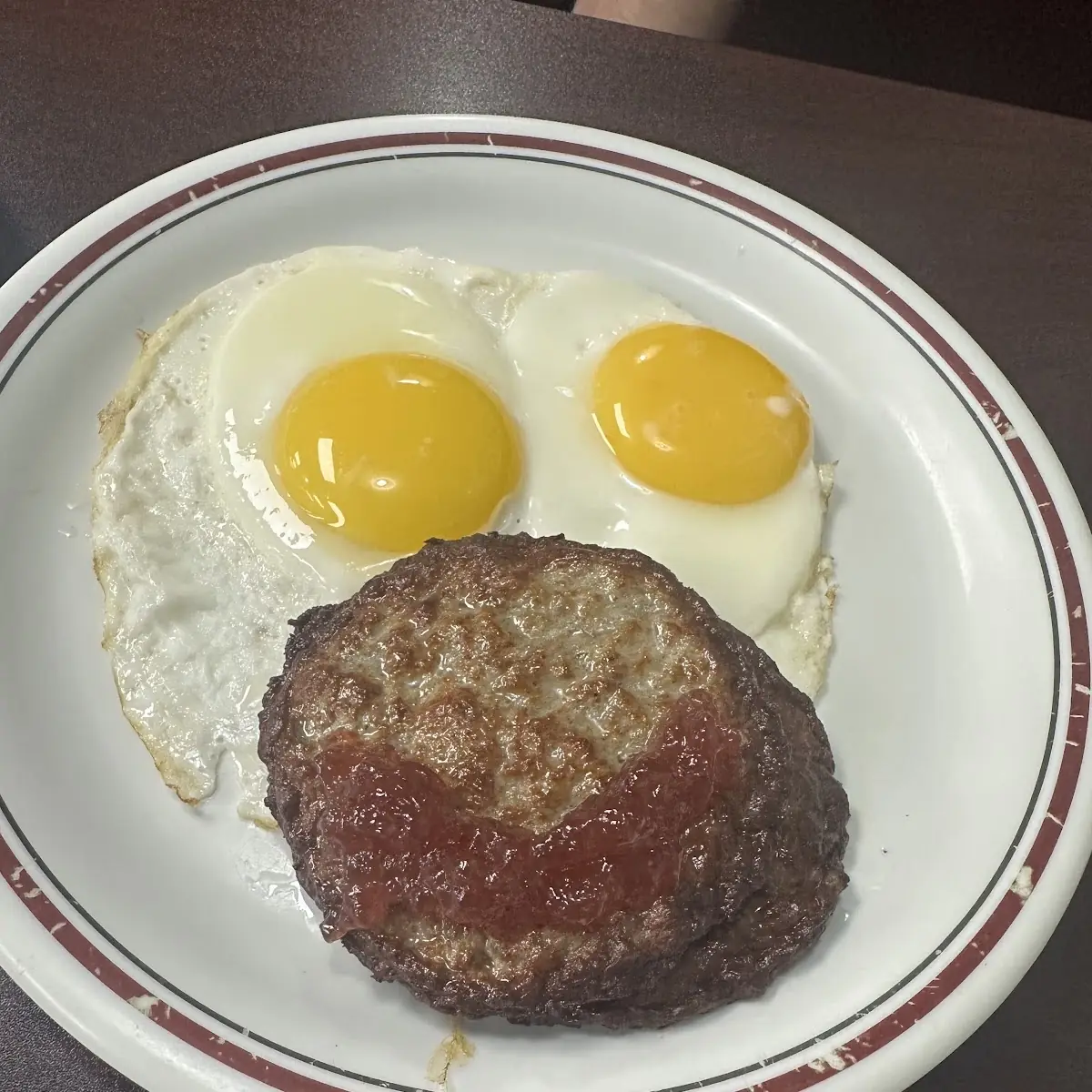 Eggs Sunny Side Up Turkey Sausage