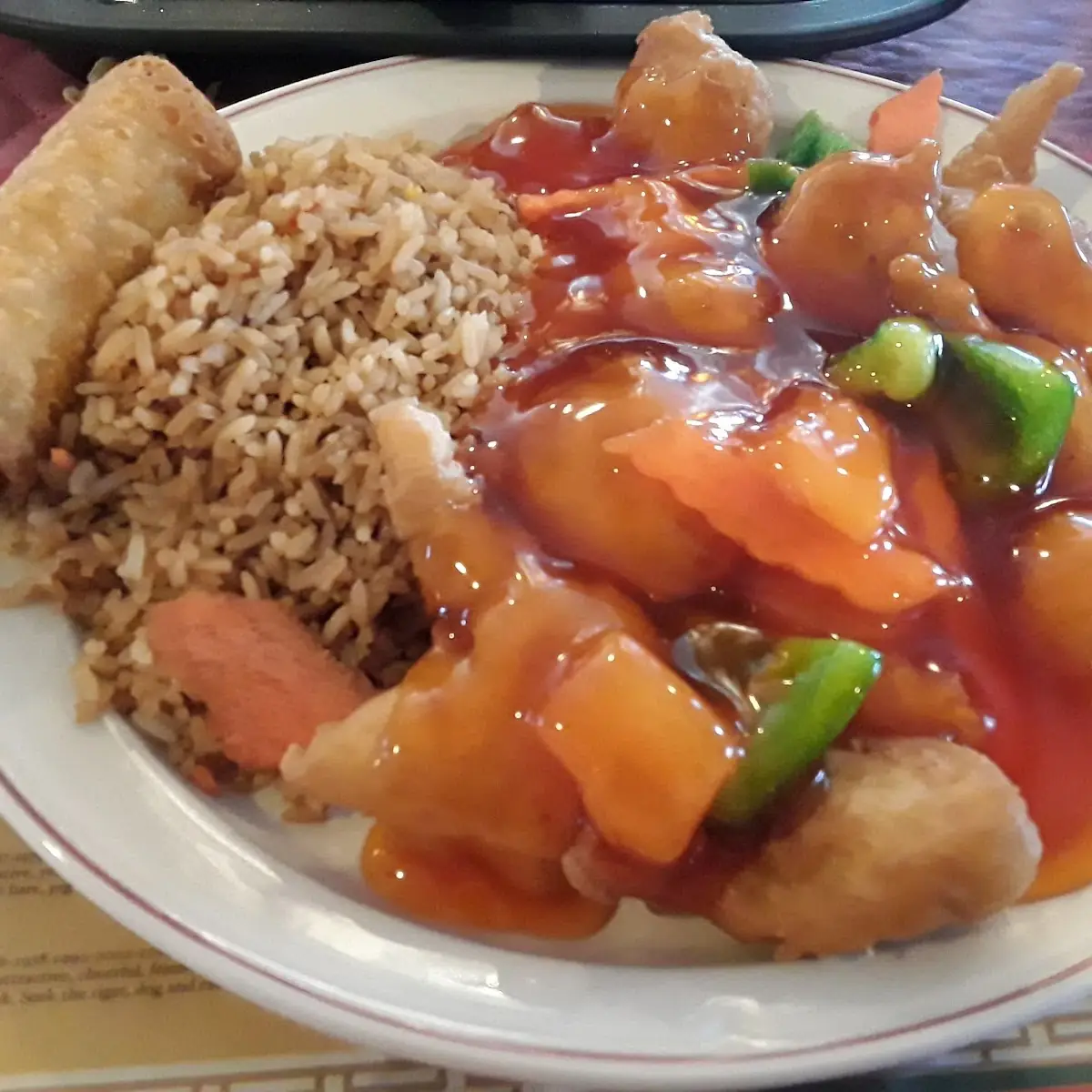 Sweet and Sour Chicken Combination