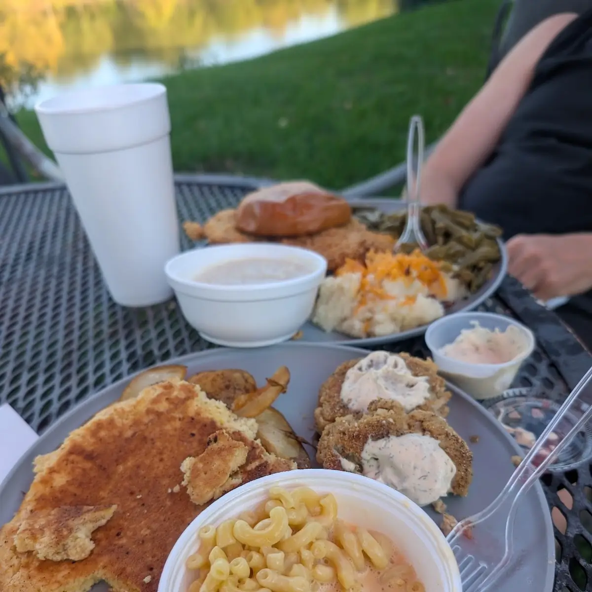 Salmon Patties with Fried Cornbread