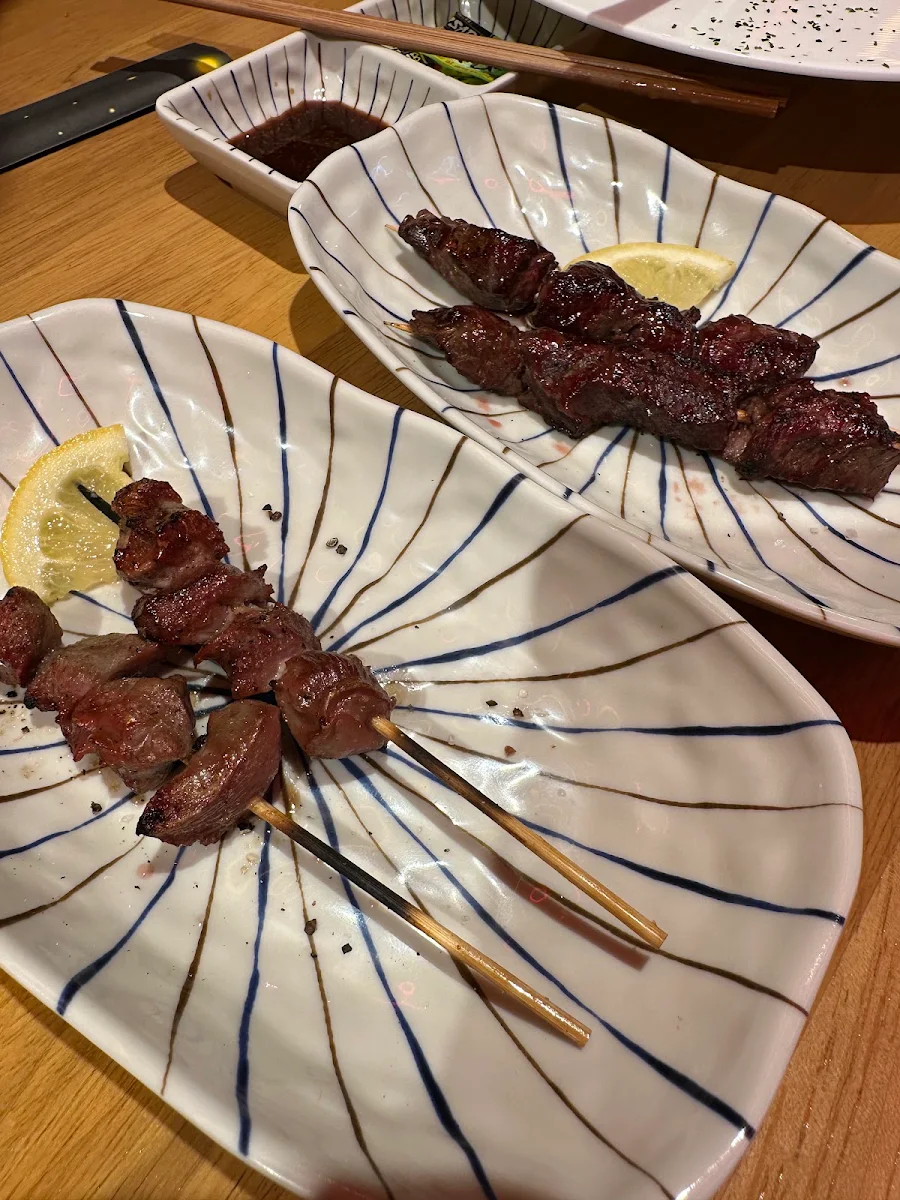 Wagyu Short Rib Skewers, Sushi Hotaru Charcoal Bar