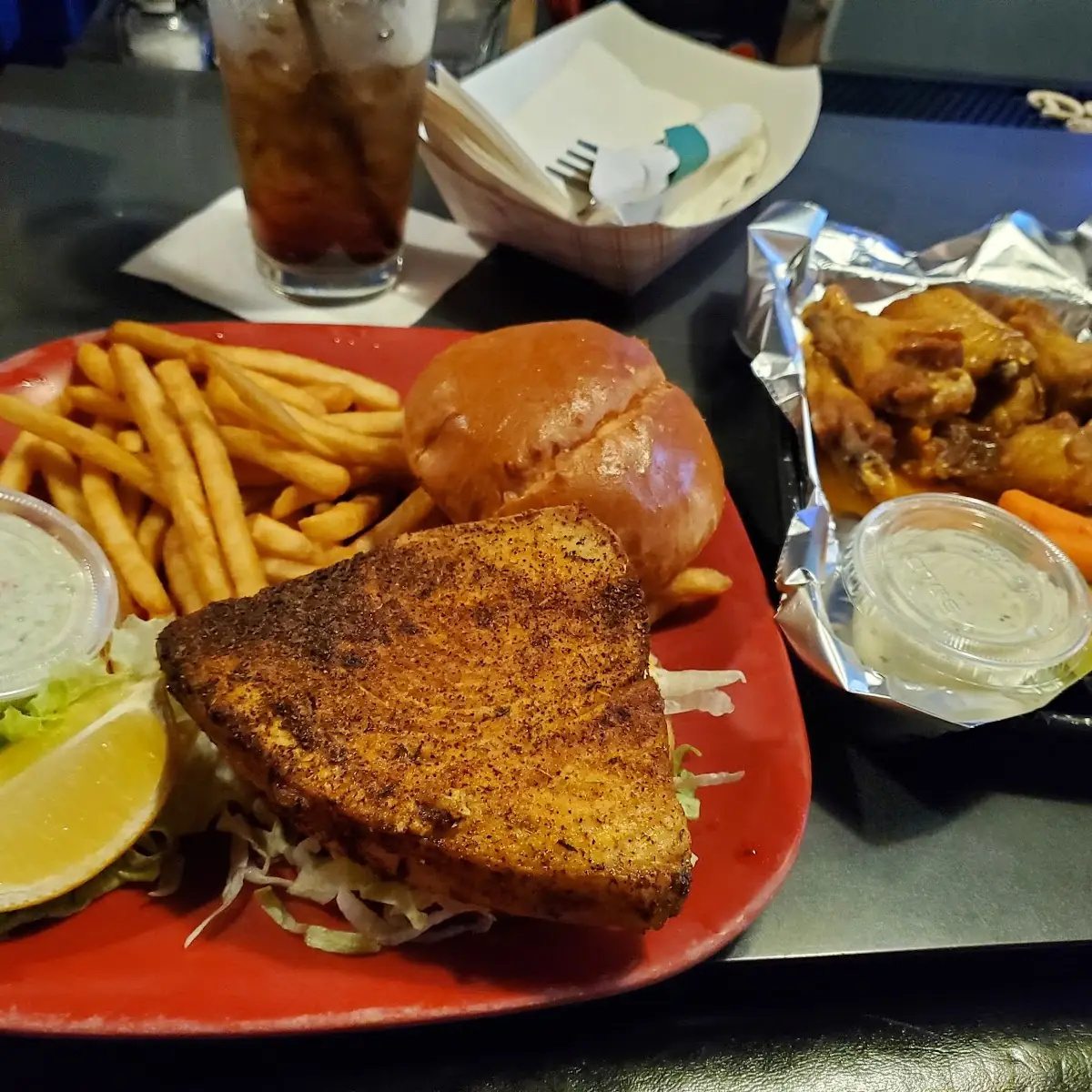 Blackened Swordfish Sandwich