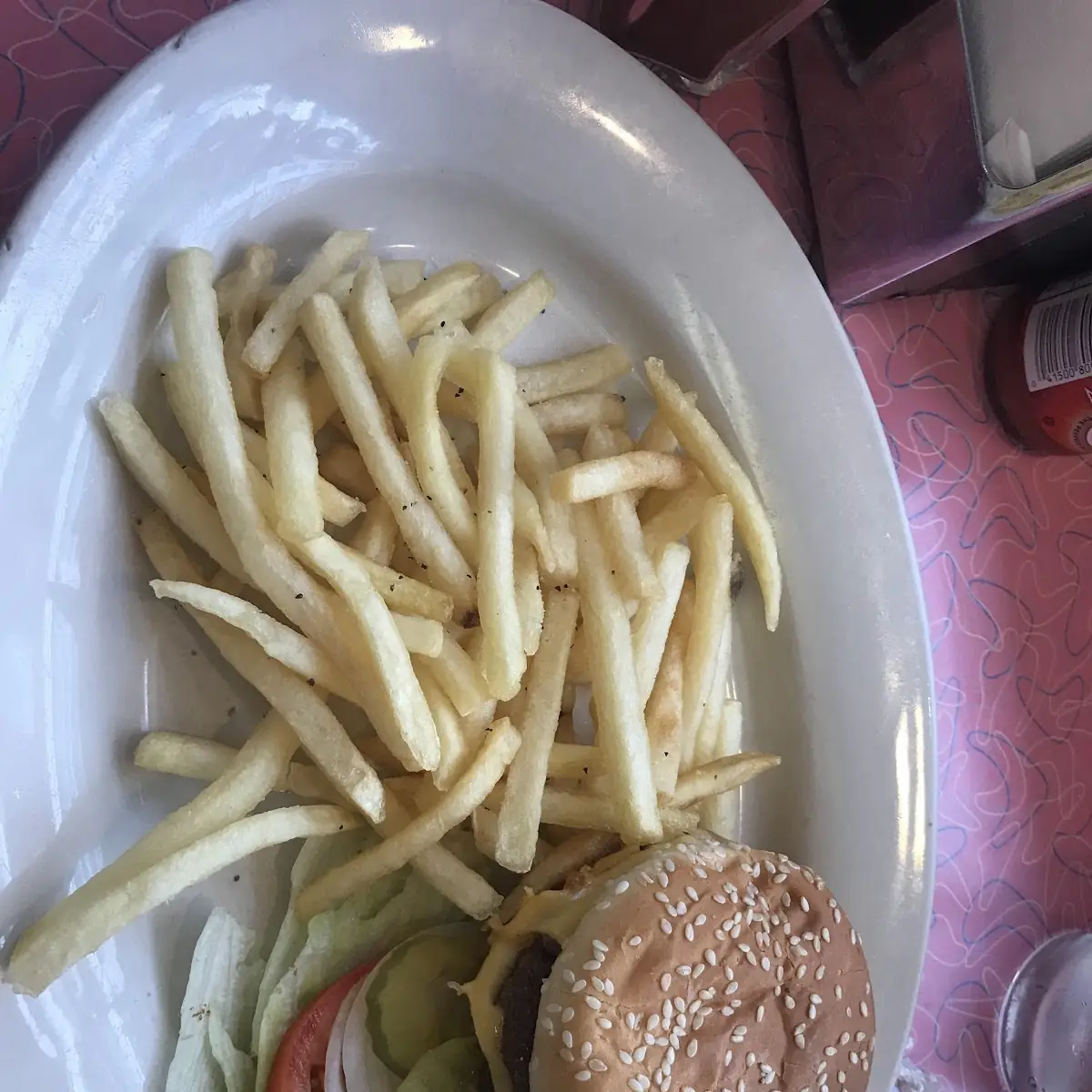 Cheese Burger and Fries