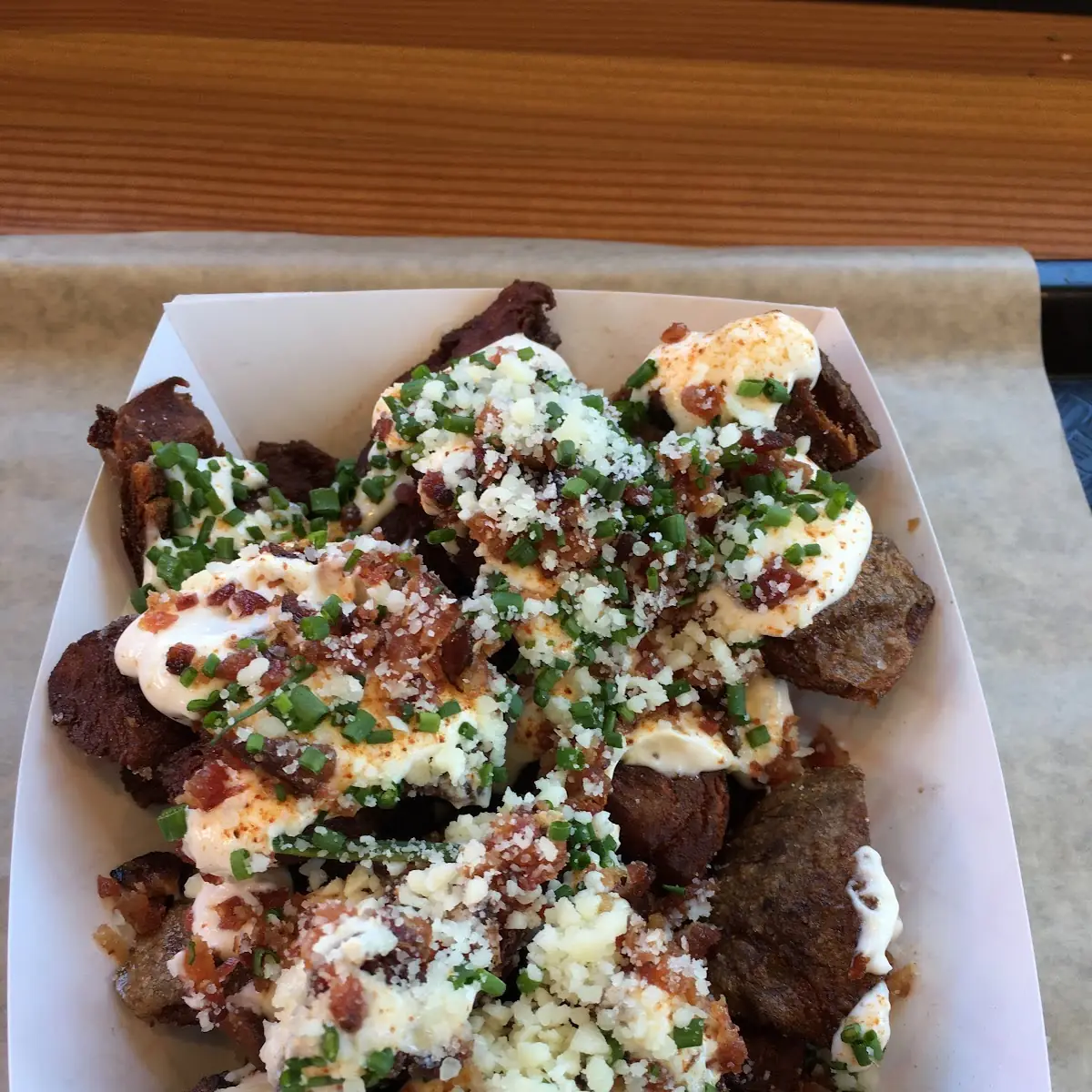 Fried Baked Potato Chunks & Skins