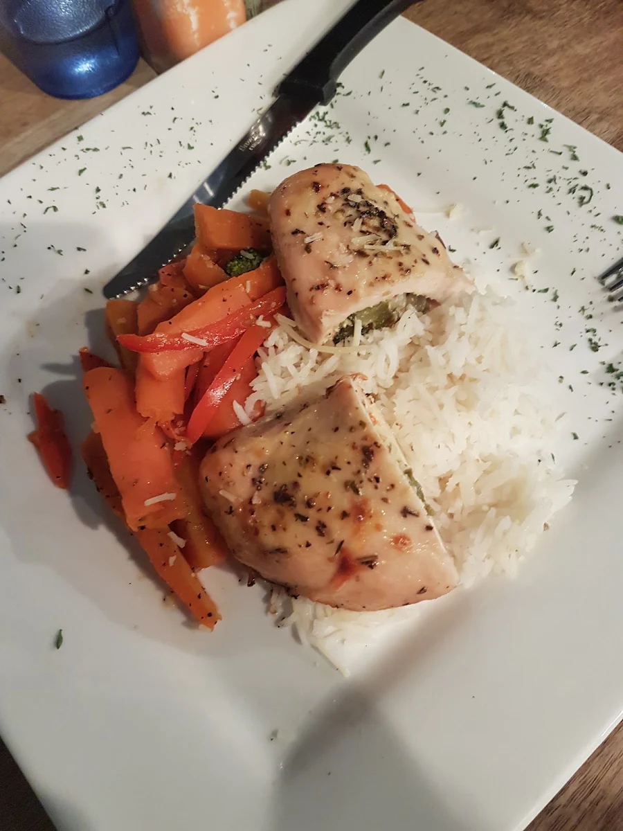 Stuffed Chicken with Greek, Shananigan's Bistro Coffee & Dessert Bar