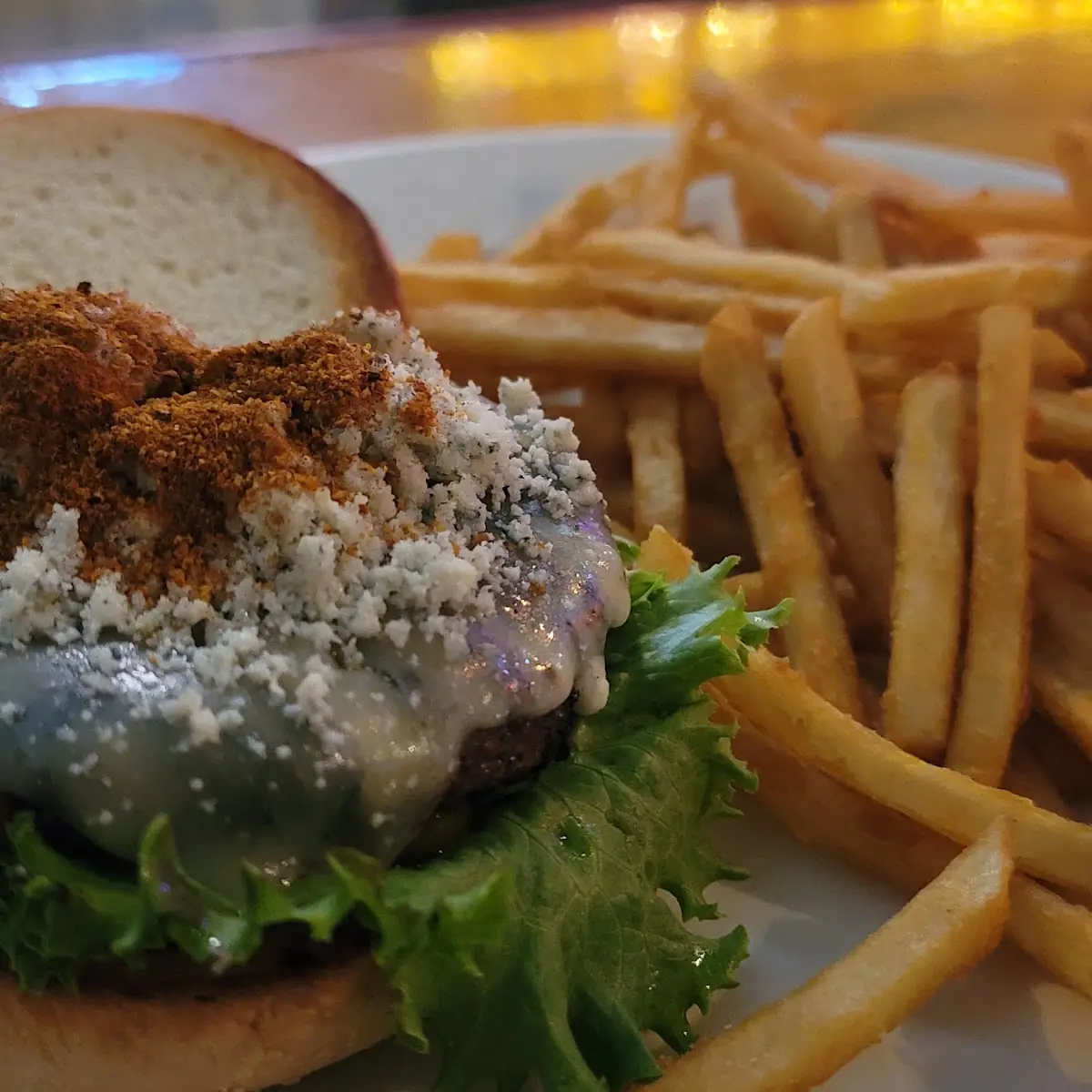 Cajun Bleu Cheese Burger