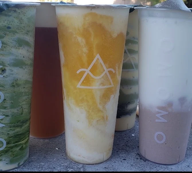 Omomo Matcha Taro Milk Mango