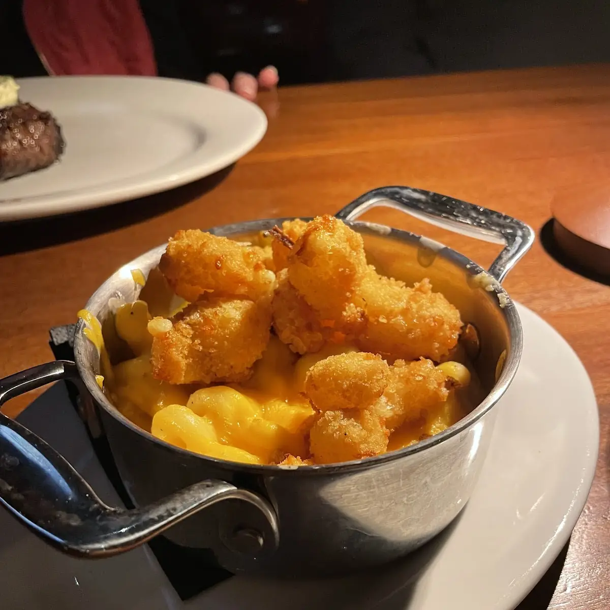 Mac and Cheese with Fried Shrimp