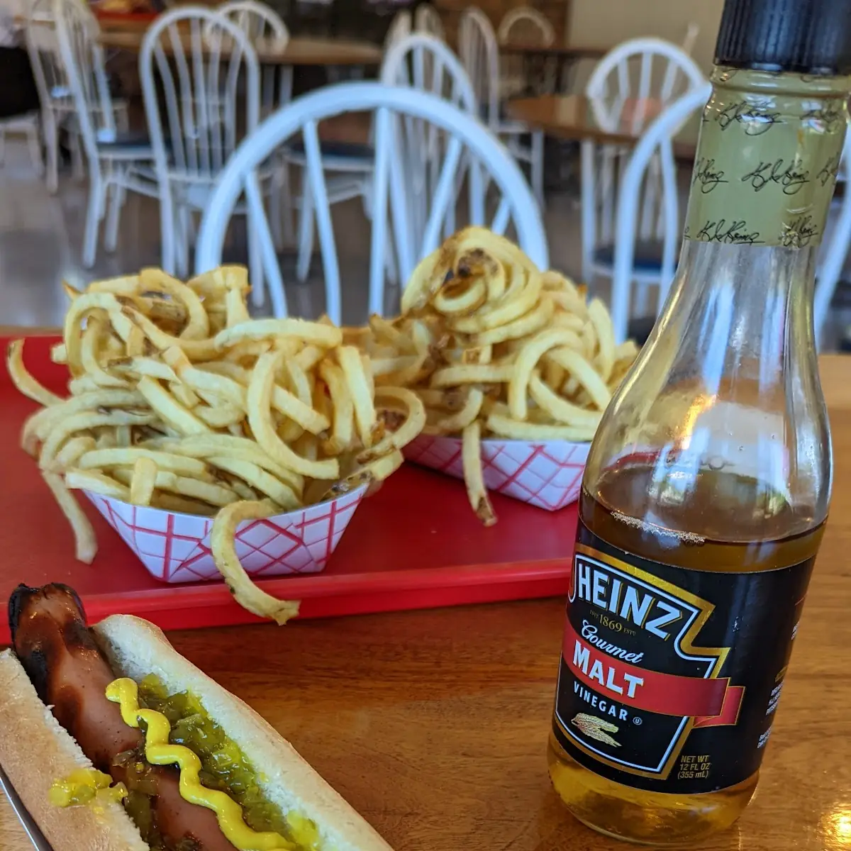 Foot Long Hot Dog and Fries