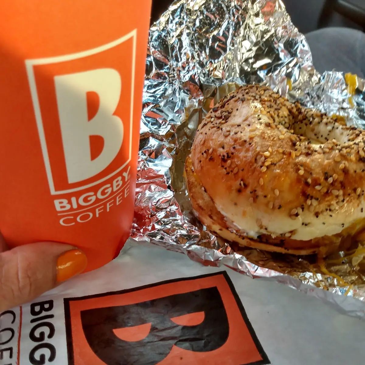 Sausage Egg Everything Bagel