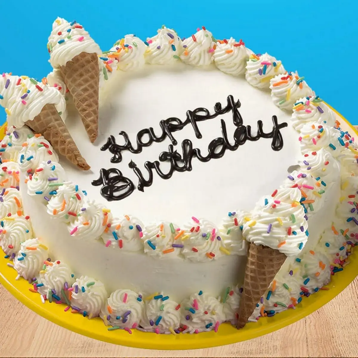Medium Vanilla and Chocolate Ice Cream Cake- Celebration Cake Ready-Made