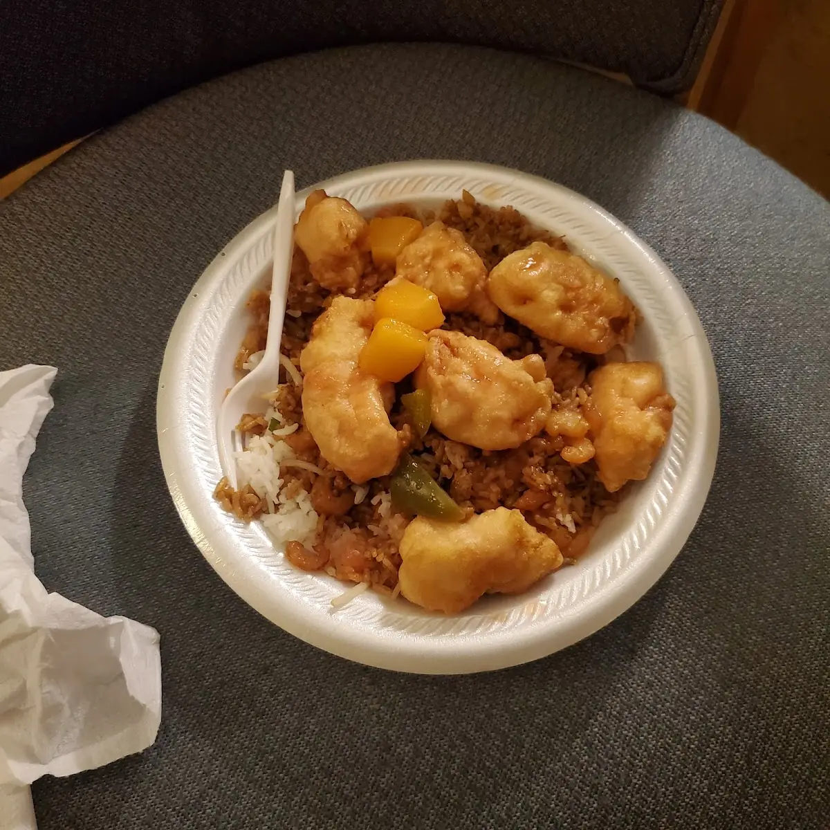 Sweet and Sour Chicken with Shrimp Fried Rice