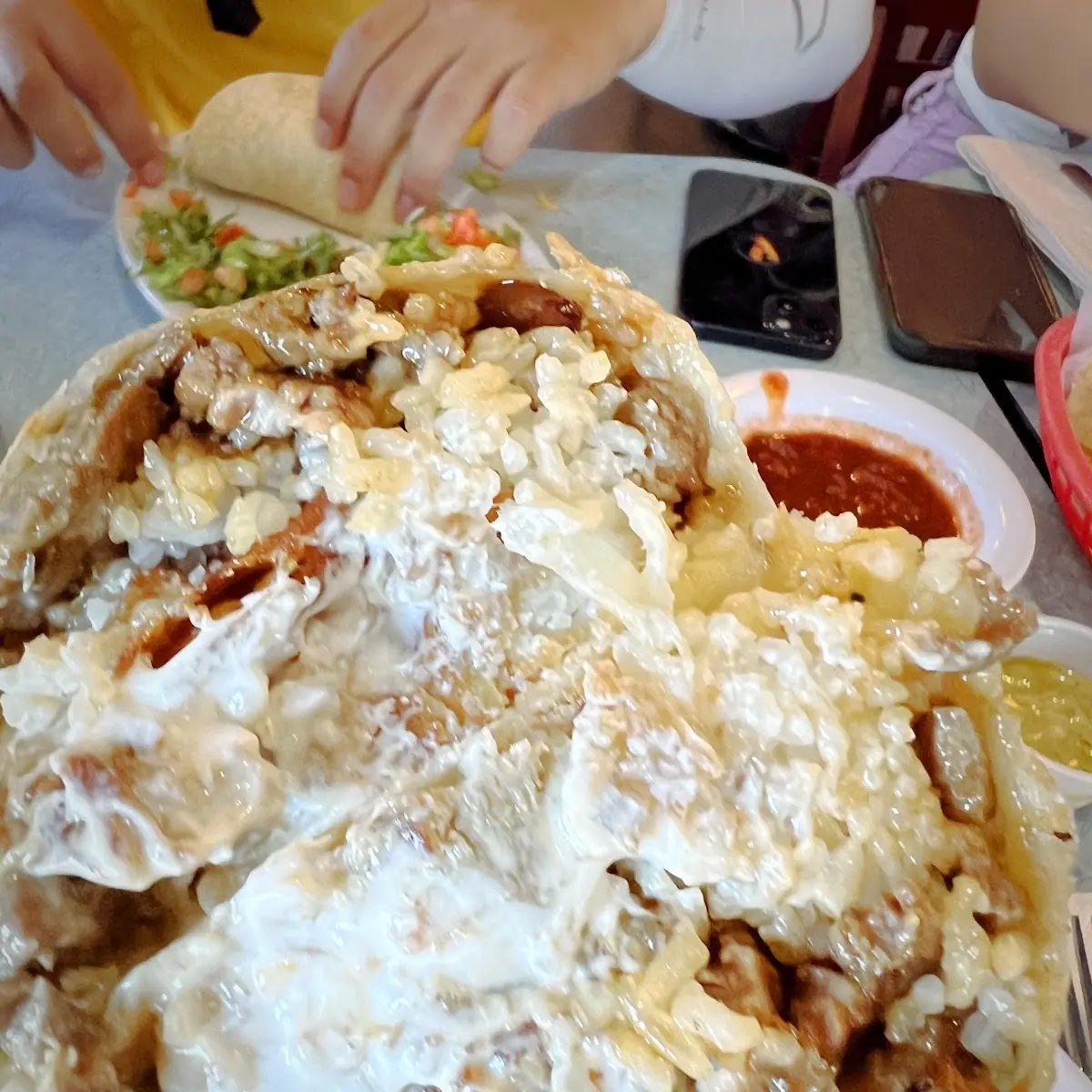 Hawaiian Onion Ring Burrito
