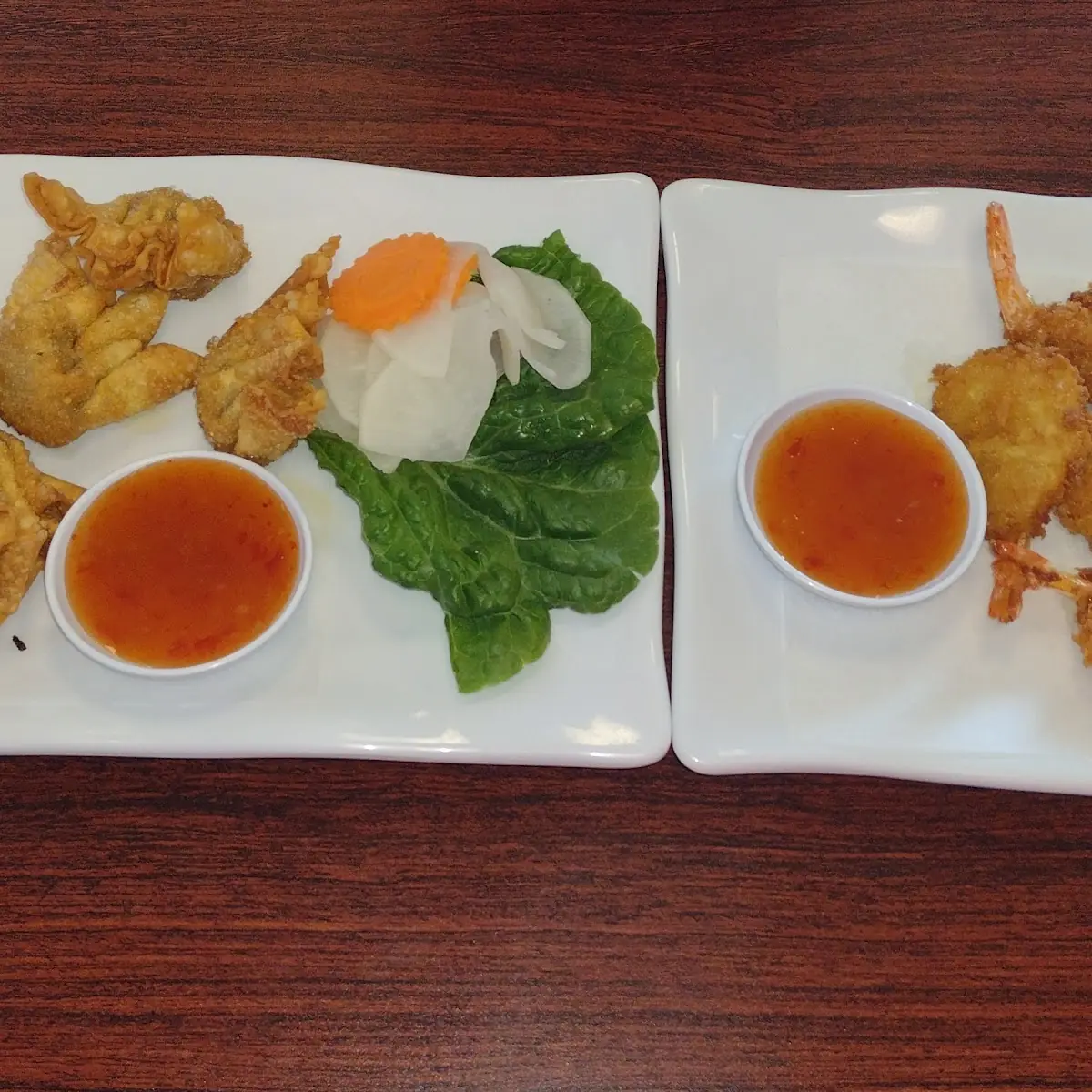 Fried Wontons and Fried Shrimp
