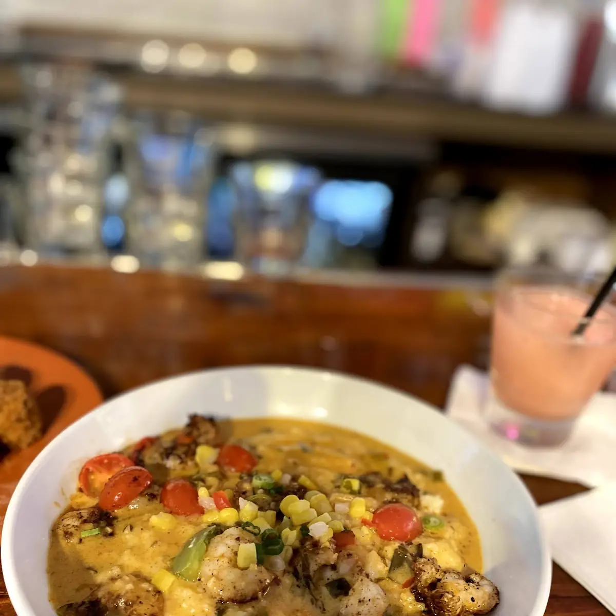 Coconut Shrimp and Grits
