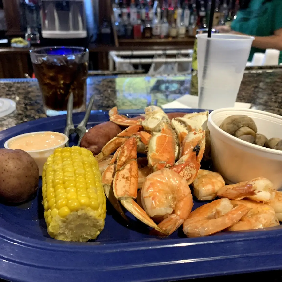 Combo Boil Platter with Mushrooms