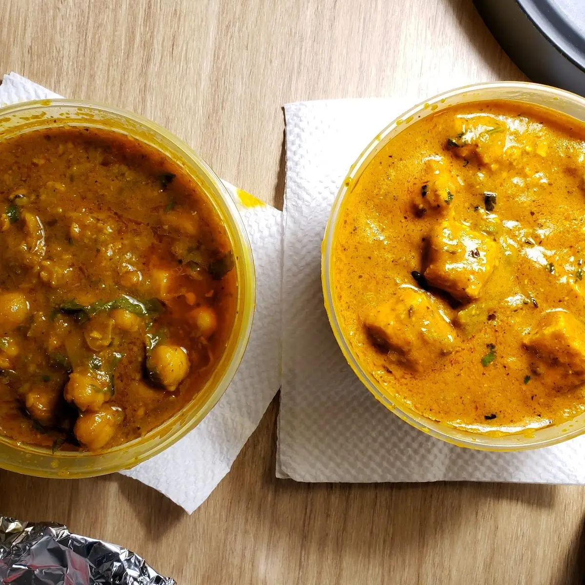 Chole Masala and Shahi Paneer
