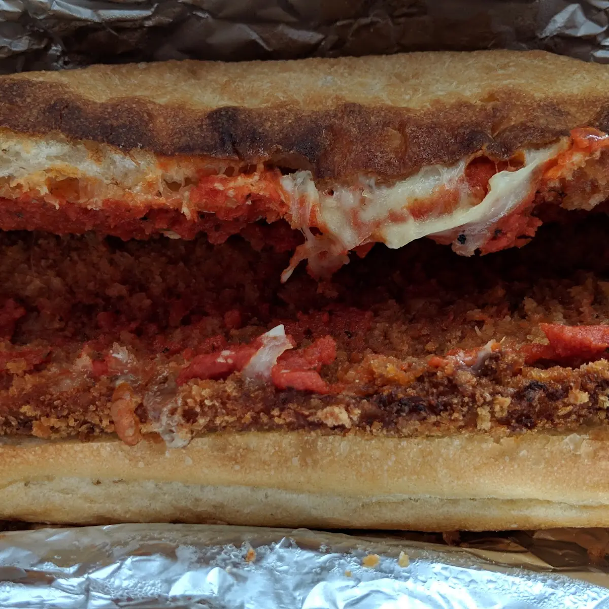 Eggplant Parmesan Sandwich