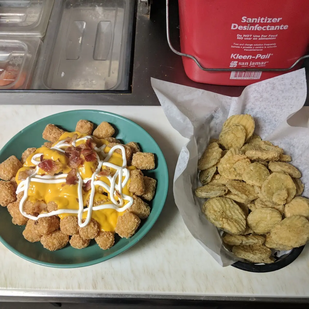 Loaded Tots and Fried Pickles
