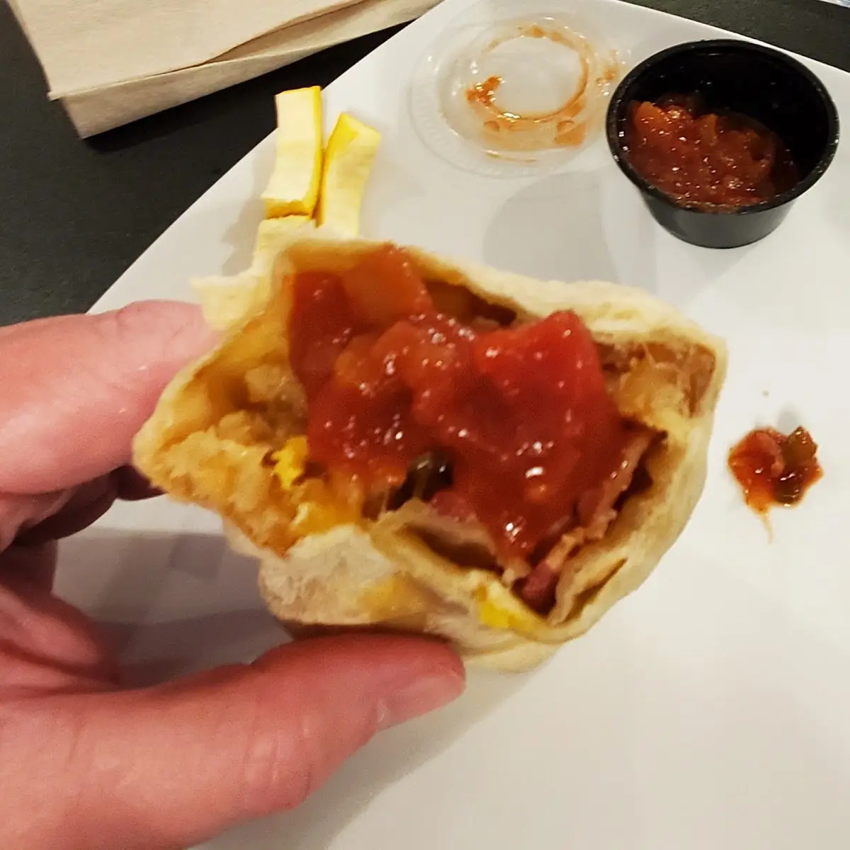 Breakfast Burrito with Salsa