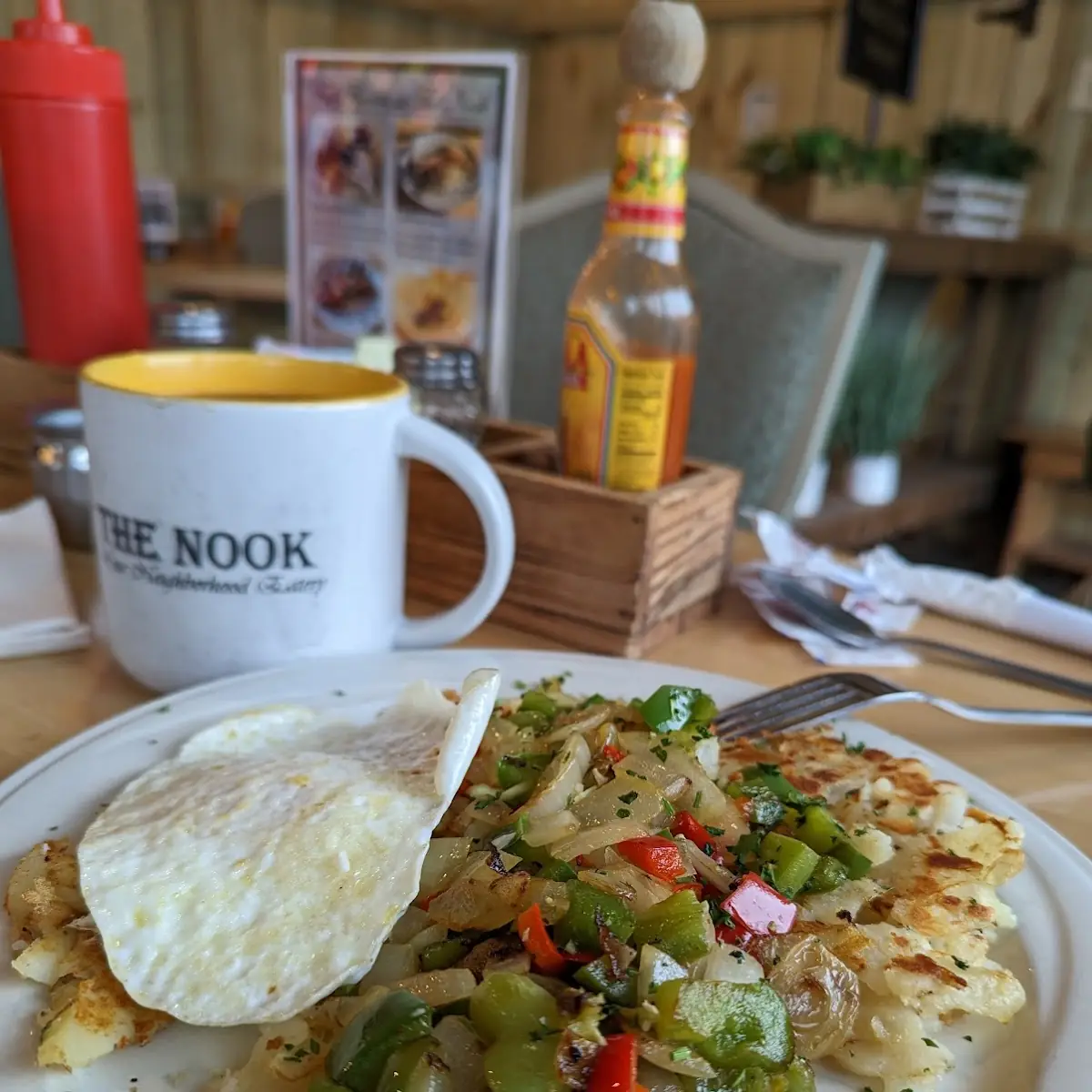 Home Fries with Pepper and Egg