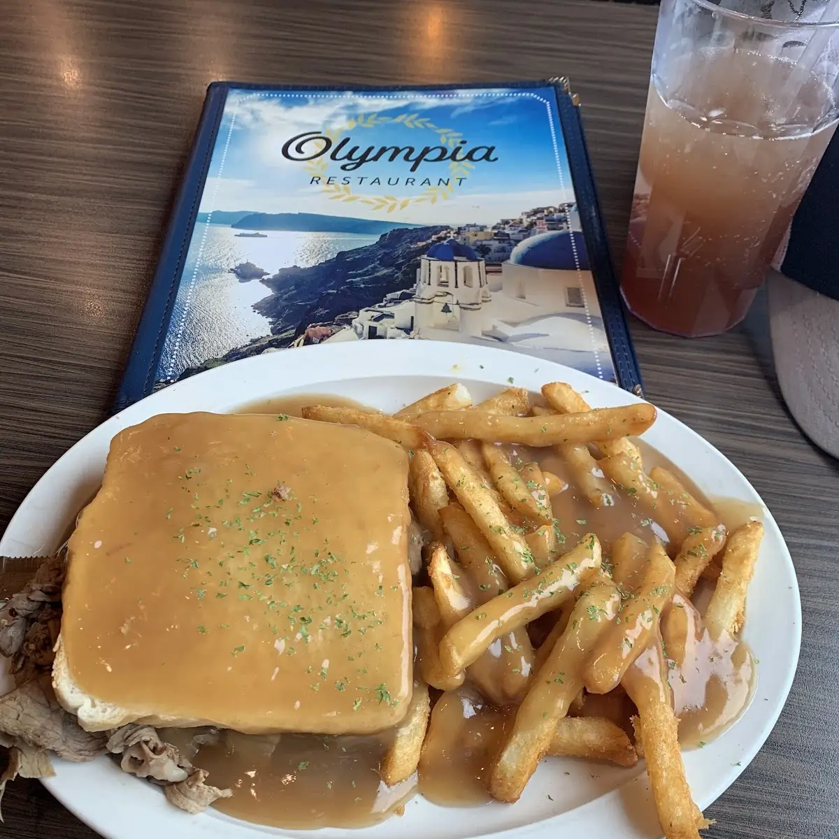 Hot Roast Beef Sandwich and Fries