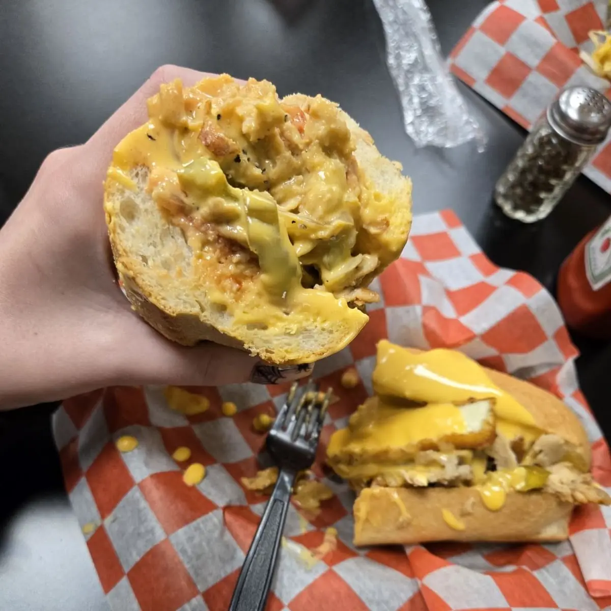 Chicken Cheesesteak with Hot Peppers
