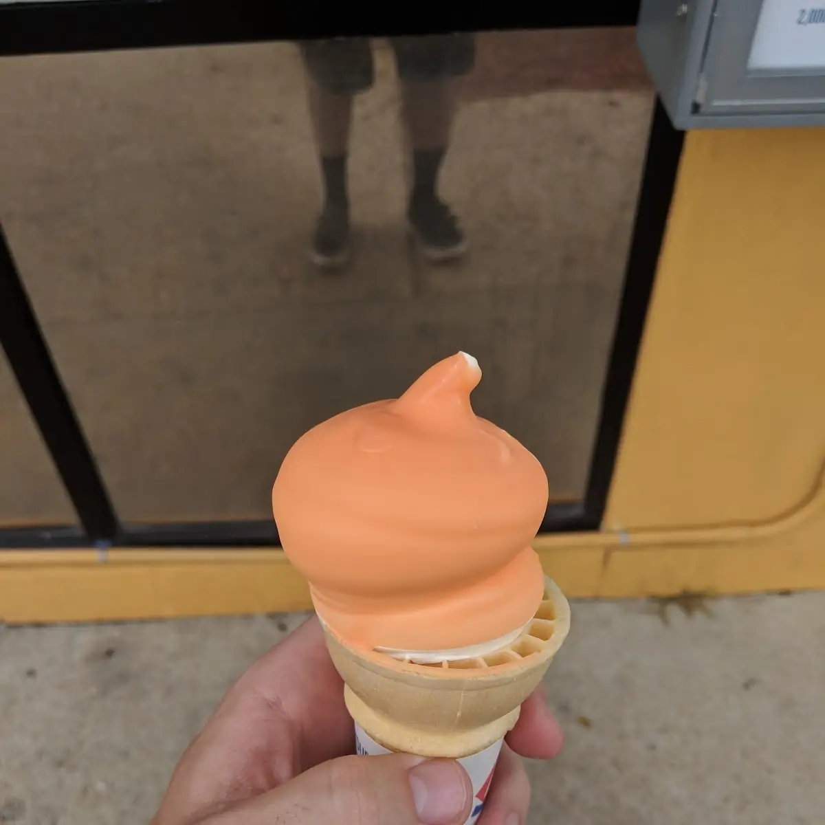 Orange Dreamscle Dipped Cone