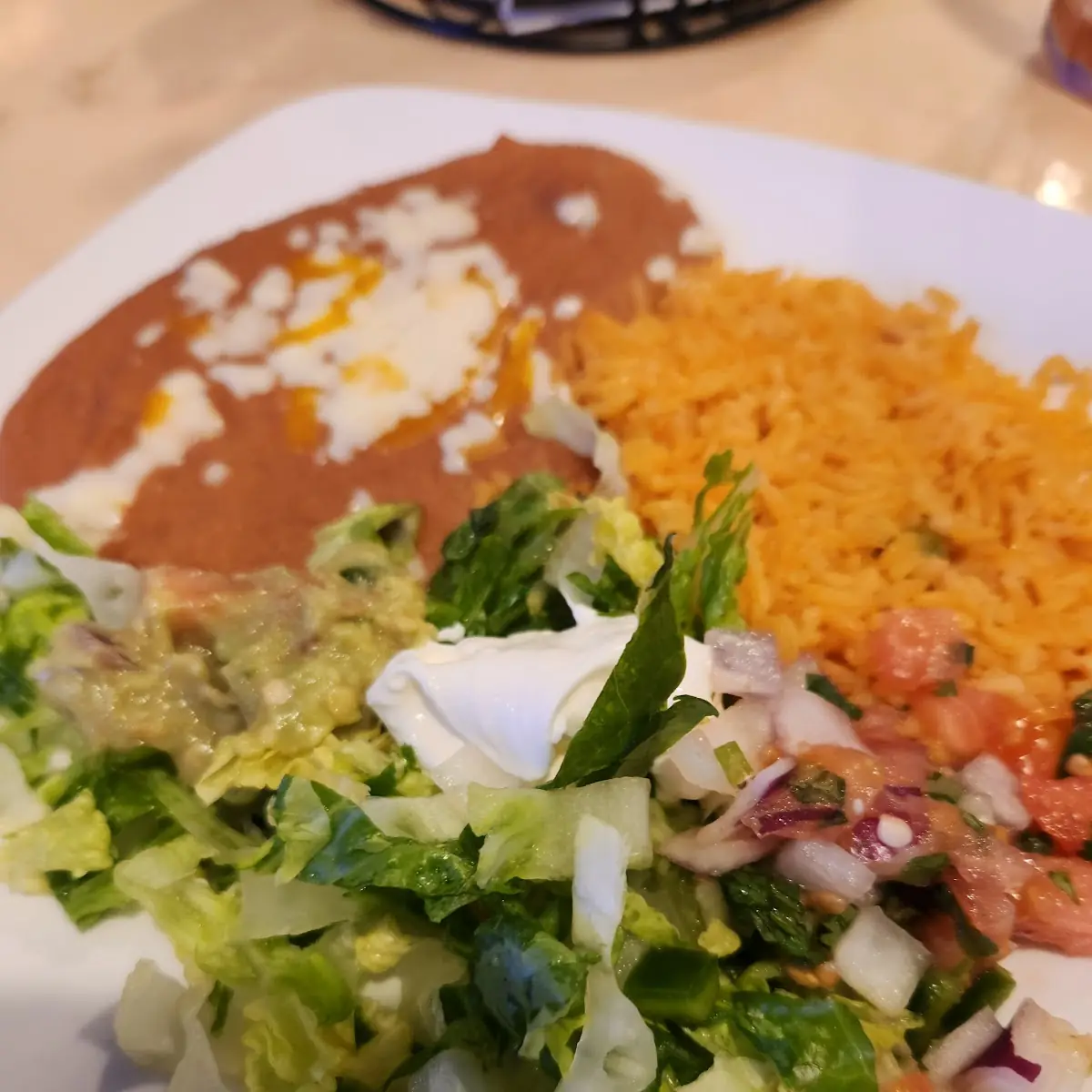 With Rice & Refried Beans