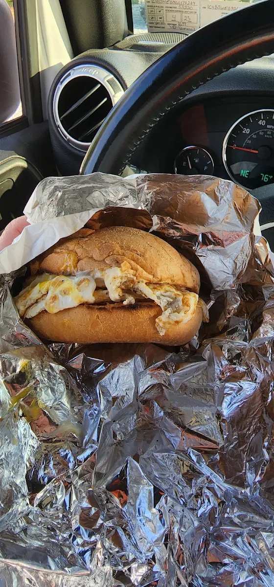 Sausage Egg and Cheese on a Kaiser
