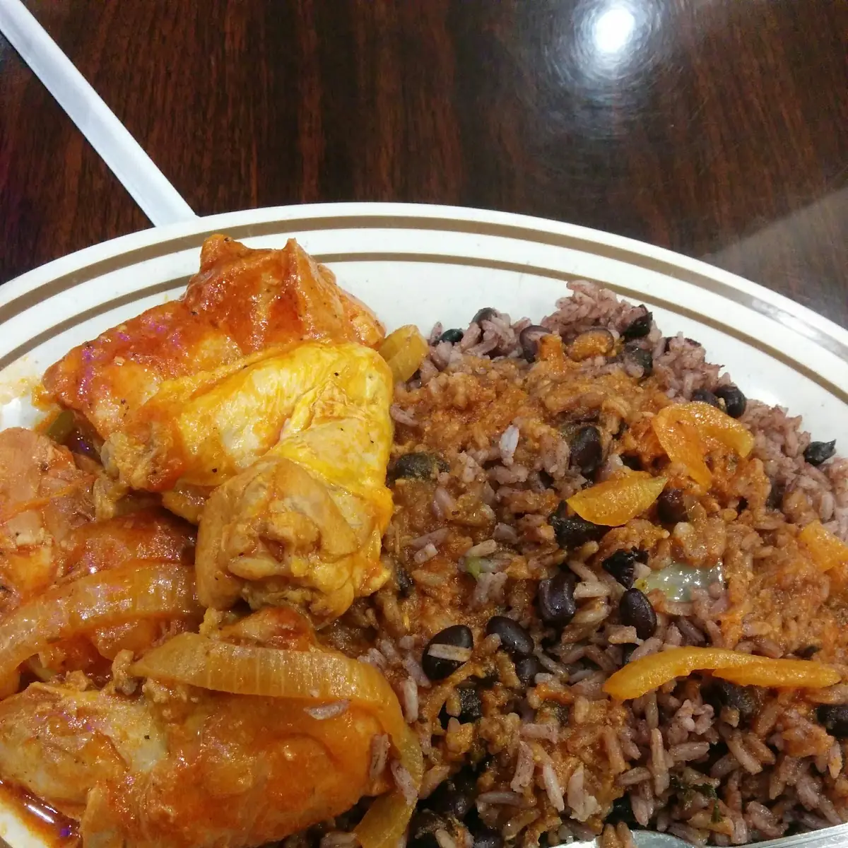 Stewed Chicken with Rice and Beans