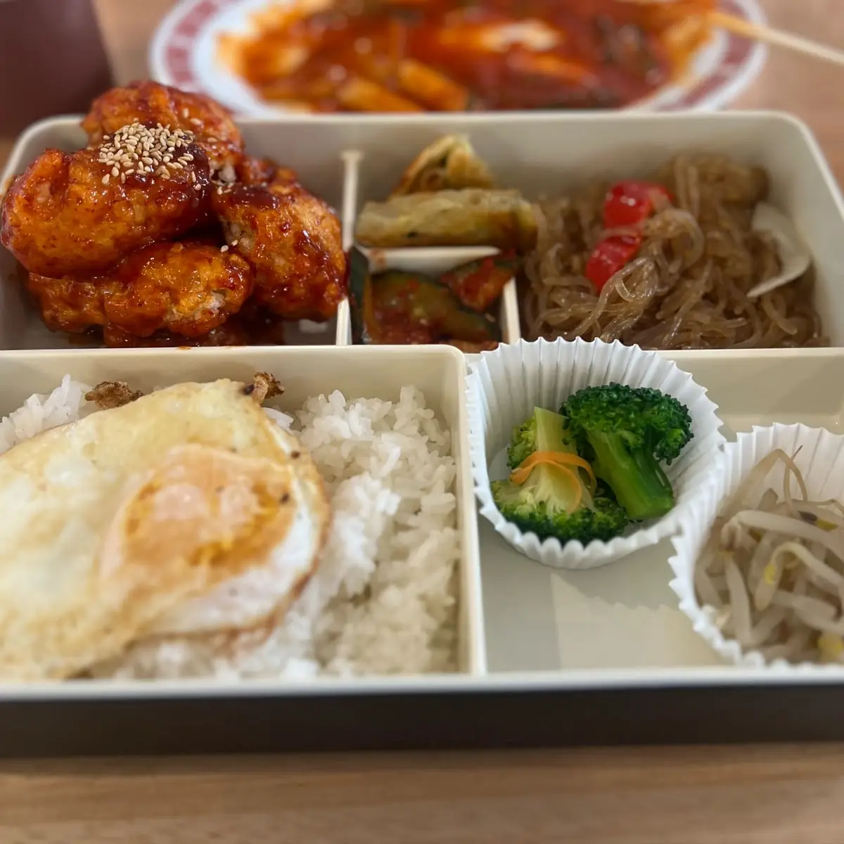 Korean Fried Spicy Chicken Bento Box