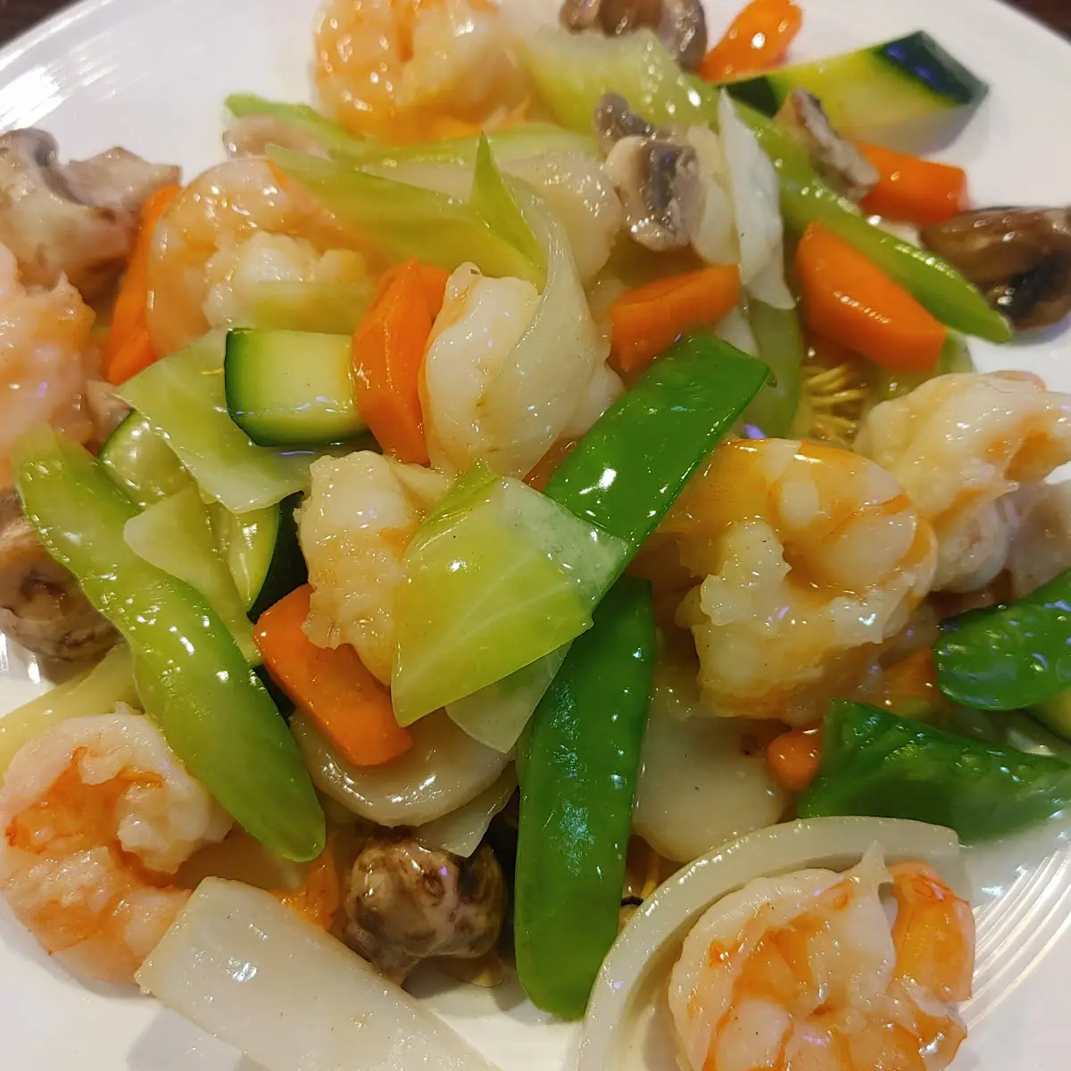Shrimp with Pan Fried Noodles