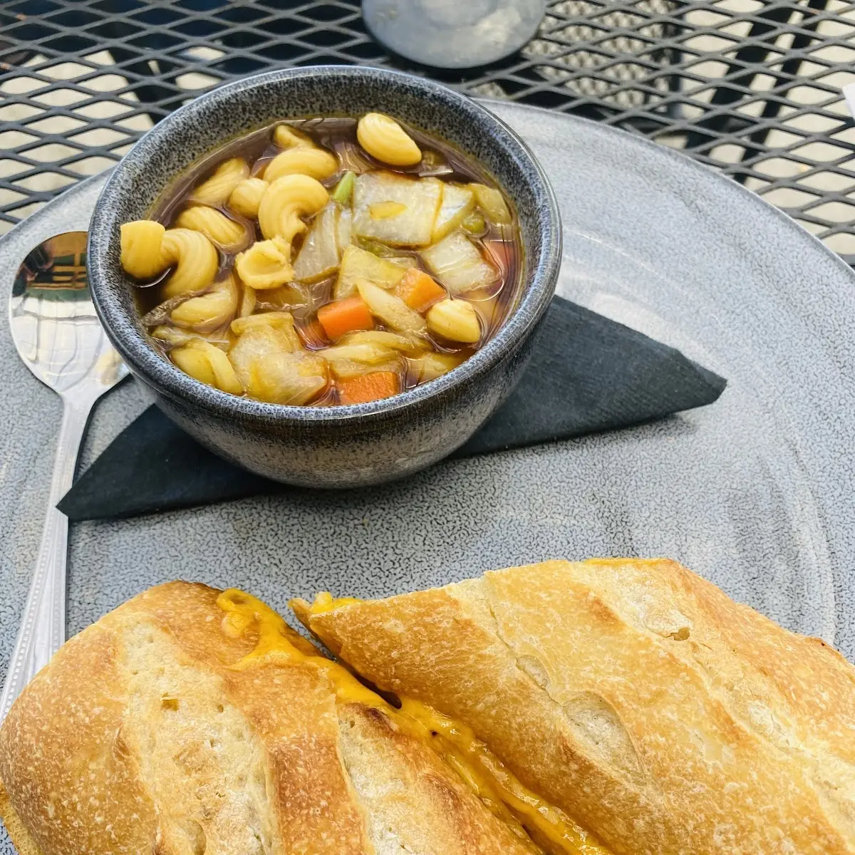 Grilled Cheese and Vegetable Soup