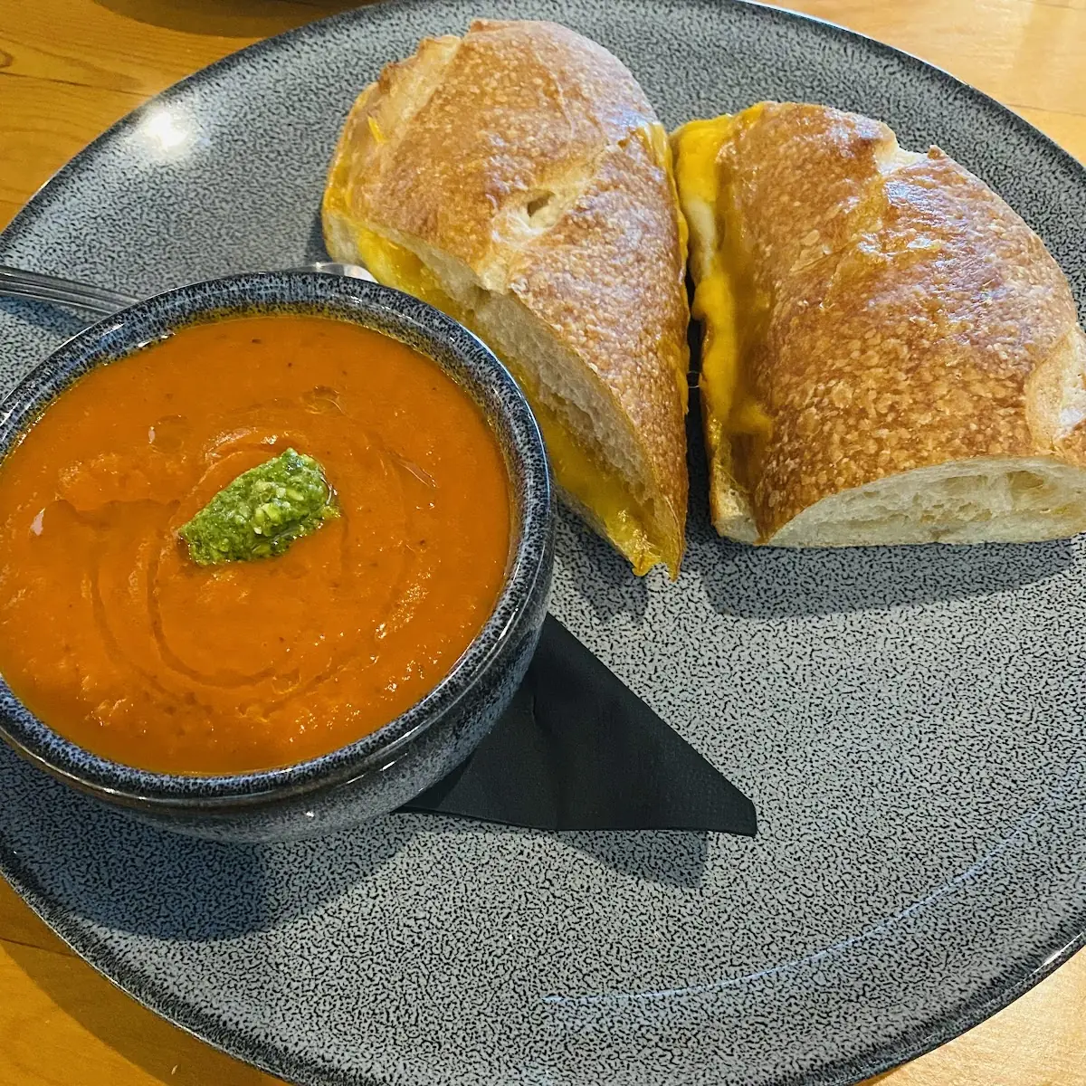 Grilled Cheese Sandwich and Tomato Soup