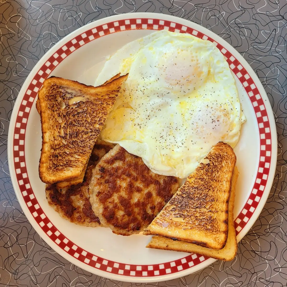 Corned Beef Hash with Two Eggs Easy