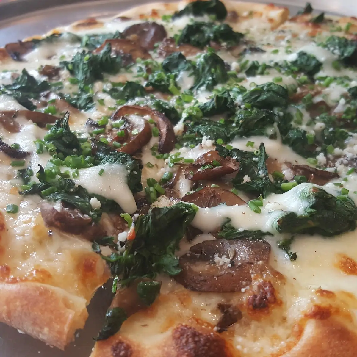 Funghi Pizza with Marsala Sauce