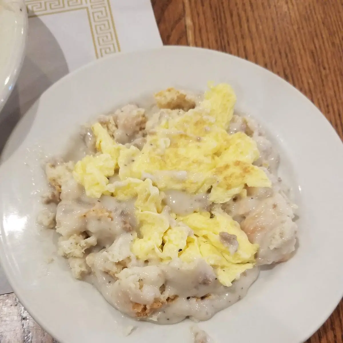 Biscuit & Gravy with Scrambled Eggs
