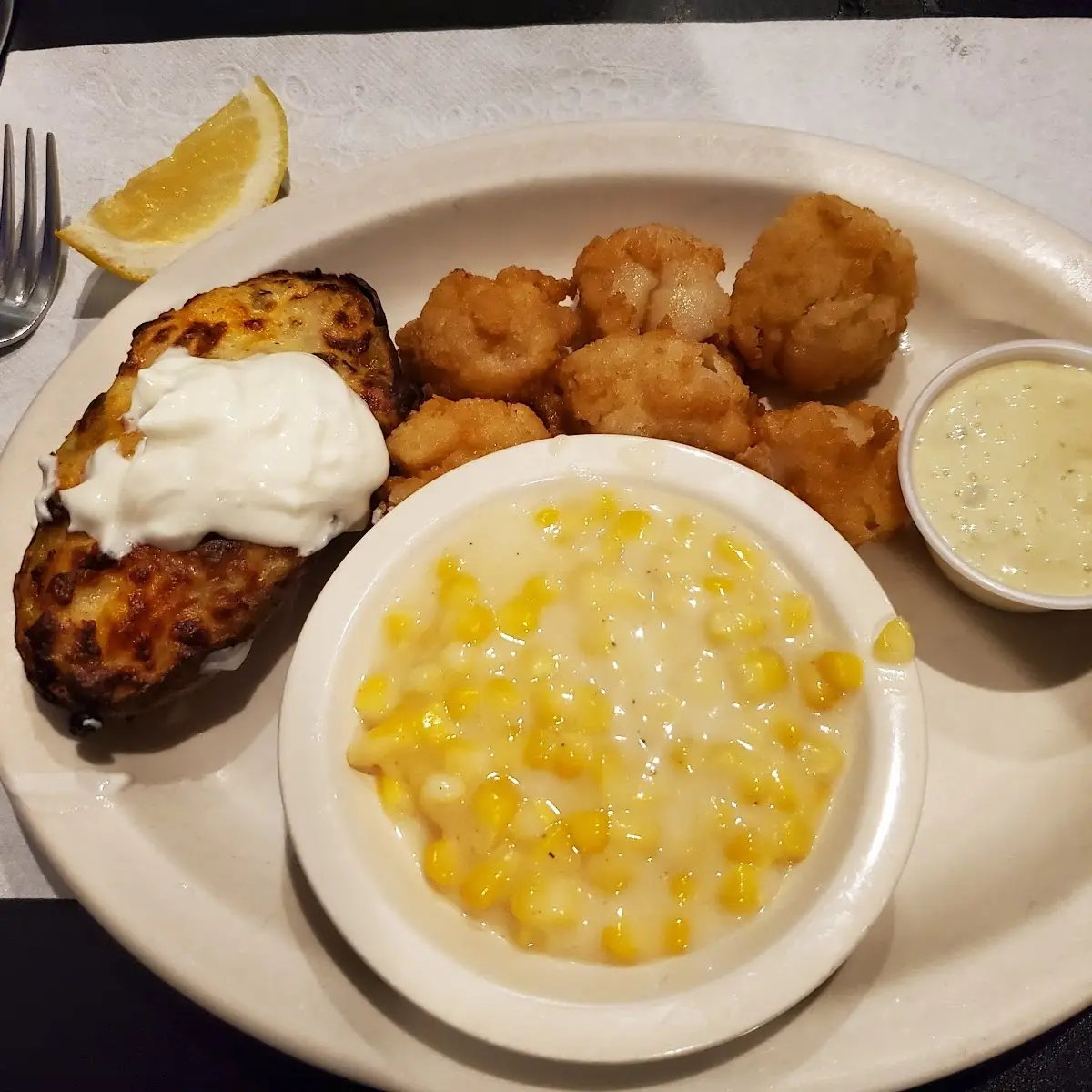 Scallops & Twice Baked Potato