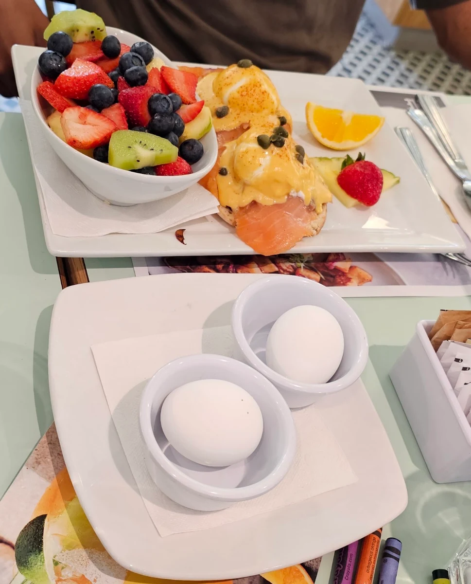Boiled Egg and Fruit Bowl