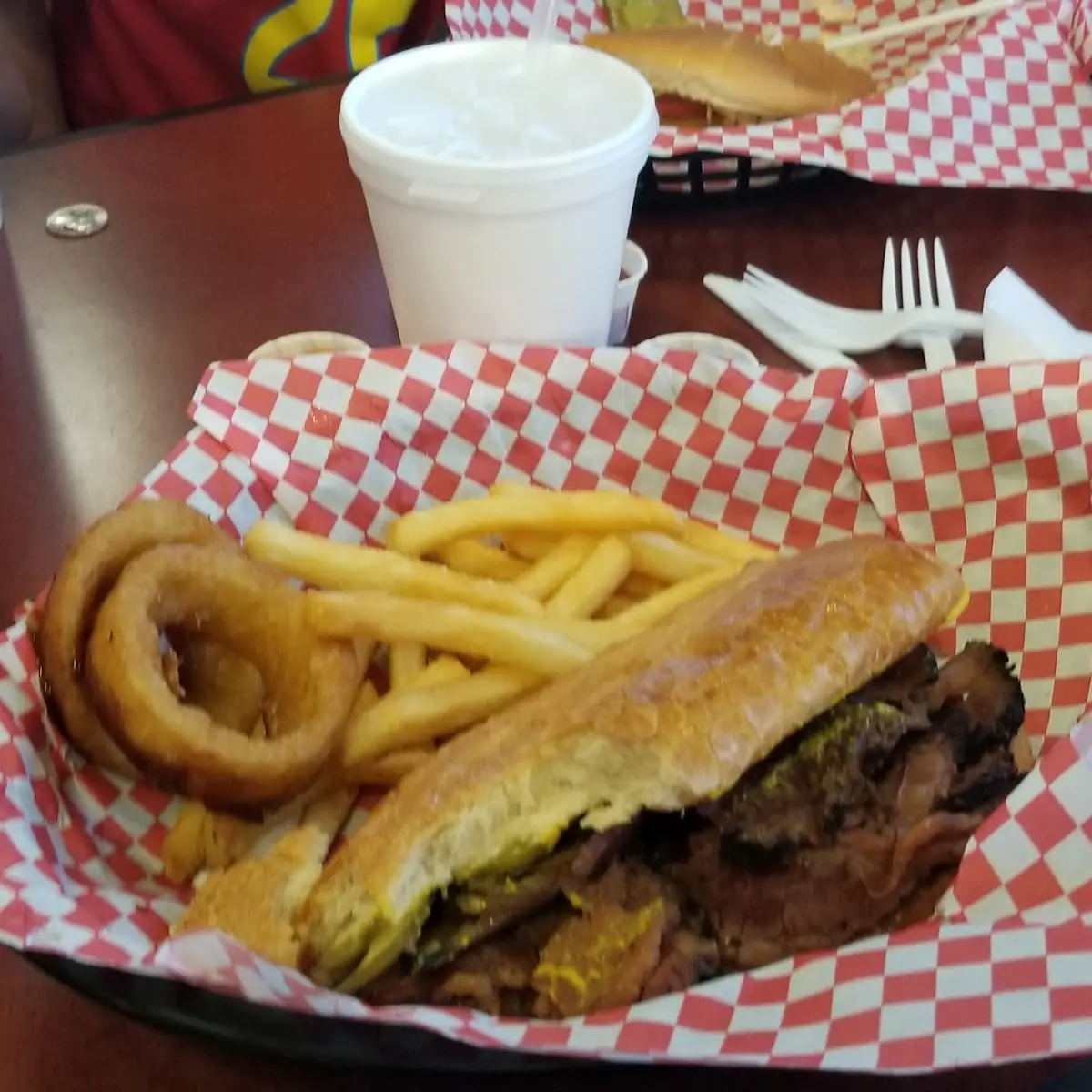 Pastrami Burger and Fries