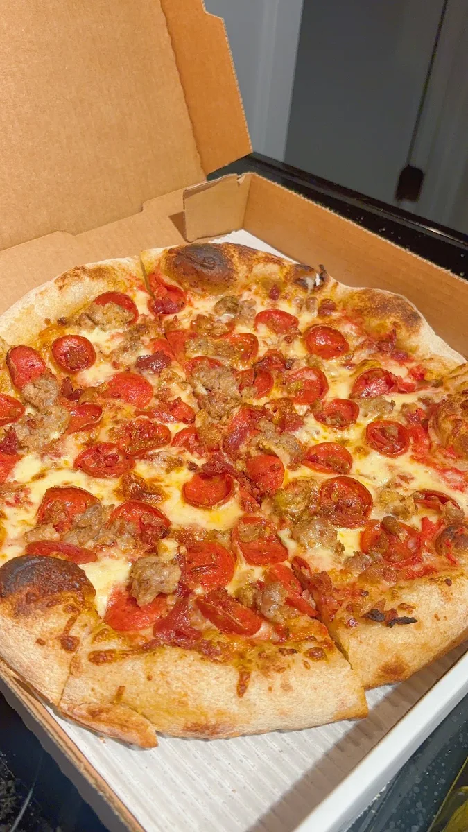 Pepperoni Pizza with Fresh Basil