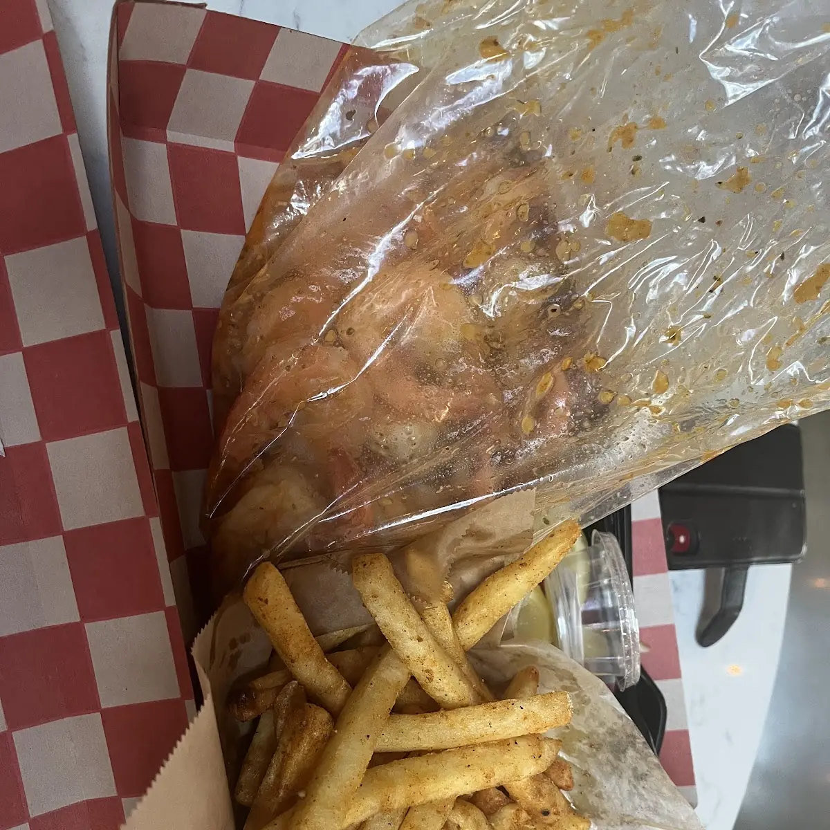 Shrimp Boil and Cajun Fries