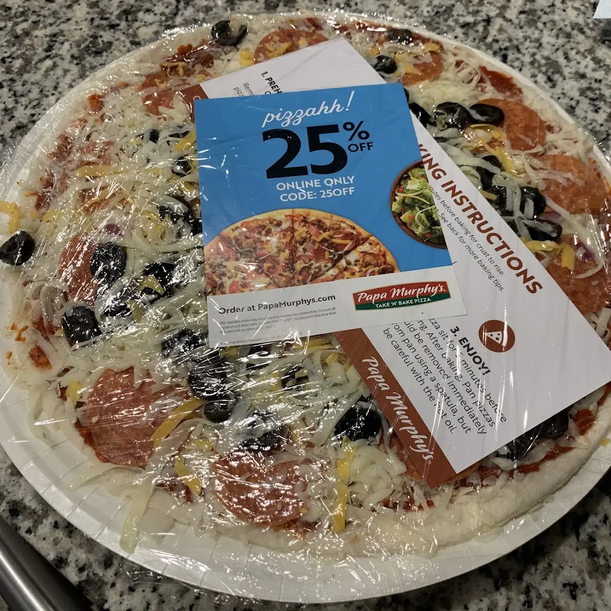 Pepperoni and Olive Pizza