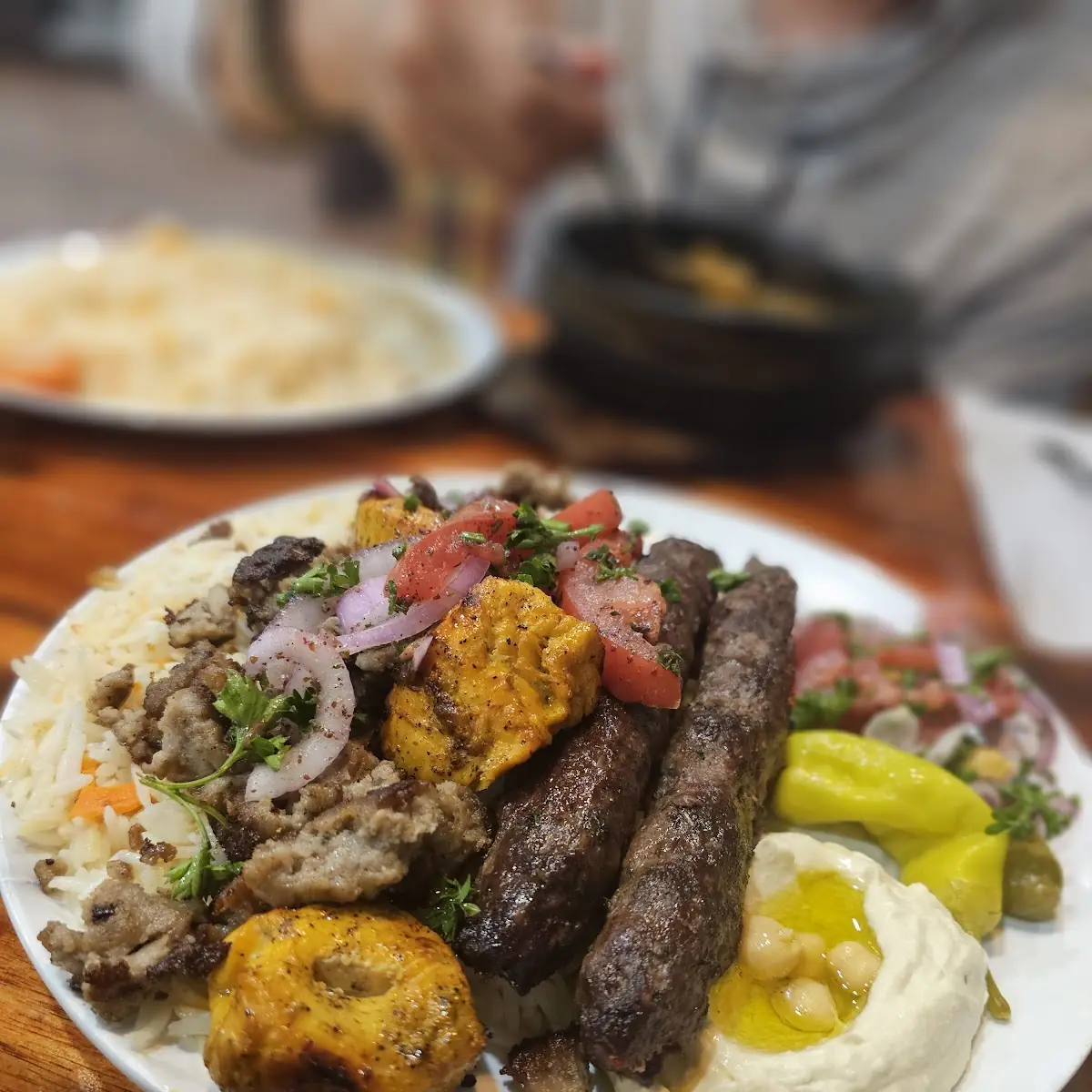 Lamb Chops Chicken with Rice Salad