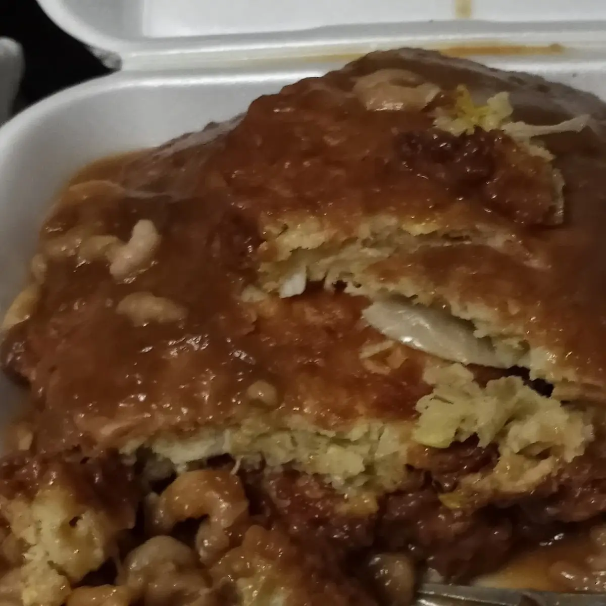 Egg Foo Young with Shrimp Egg Roll