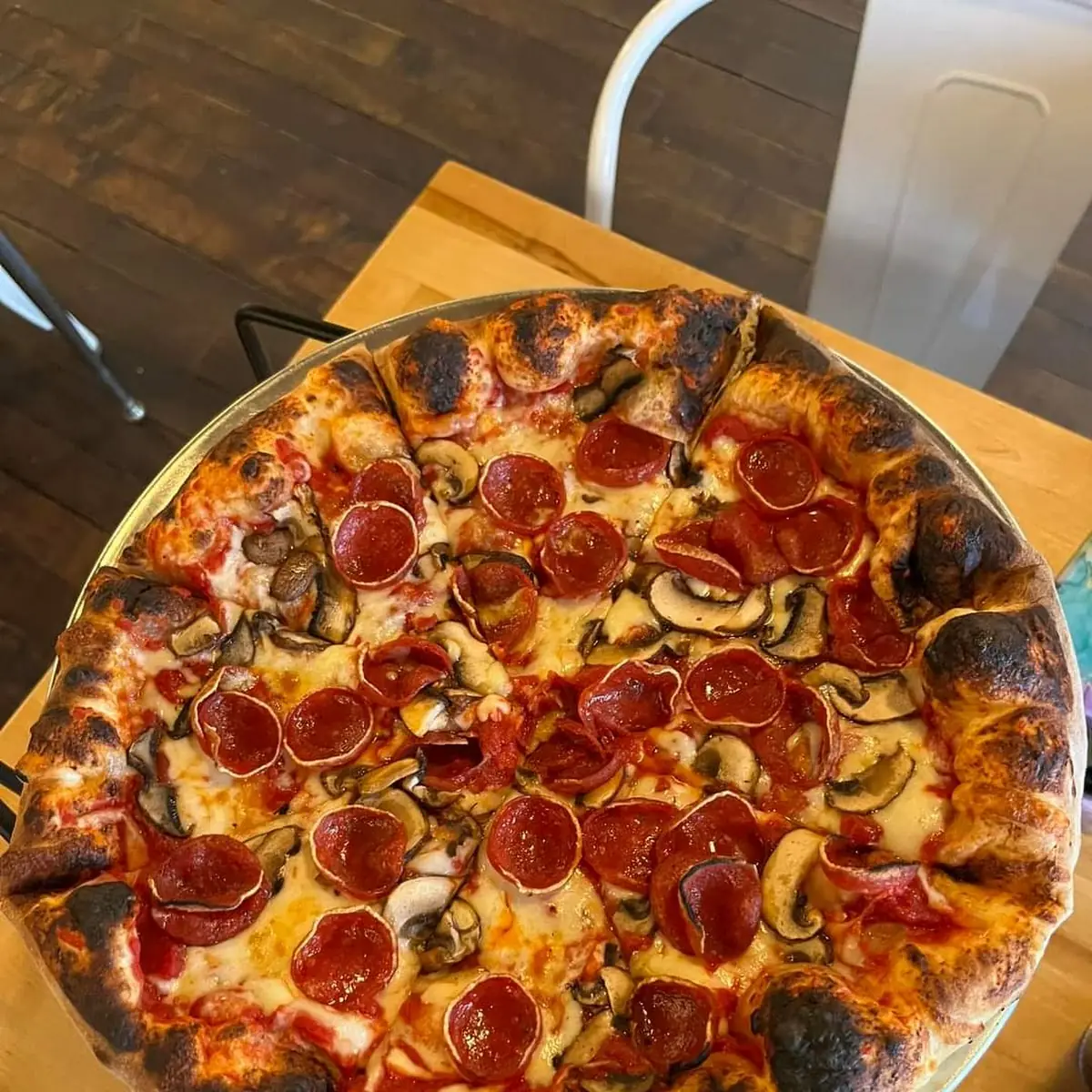 Pepperoni and Mushroom Pizza