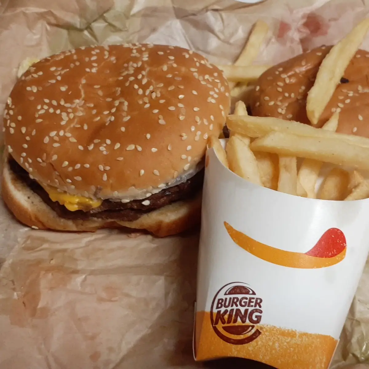 Double Whopper with Cheese in Bacon & Double Cheese Burger in Fries