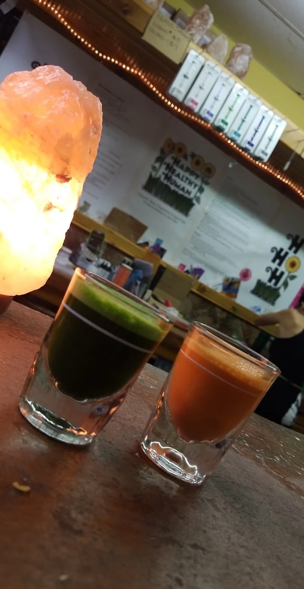 Wheatgrass Shot & Carrot-Ginger Chaser